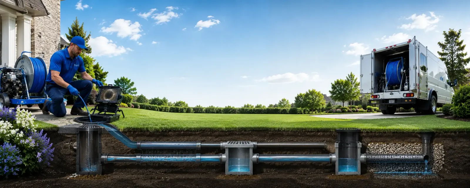 Outdoor drain cleaning information for Bannock, OH